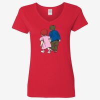 Ladies' Heavy Cotton™ V-Neck T-Shirt Thumbnail