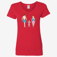 Ladies' Heavy Cotton™ V-Neck T-Shirt Thumbnail