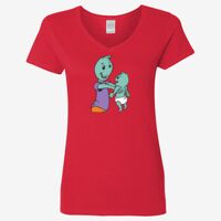 Ladies' Heavy Cotton™ V-Neck T-Shirt Thumbnail