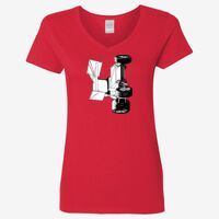 Ladies' Heavy Cotton™ V-Neck T-Shirt Thumbnail