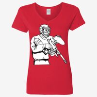 Ladies' Heavy Cotton™ V-Neck T-Shirt Thumbnail