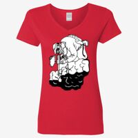 Ladies' Heavy Cotton™ V-Neck T-Shirt Thumbnail