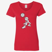 Ladies' Heavy Cotton™ V-Neck T-Shirt Thumbnail