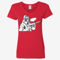 Ladies' Heavy Cotton™ V-Neck T-Shirt Thumbnail