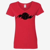 Ladies' Heavy Cotton™ V-Neck T-Shirt Thumbnail