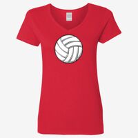 Ladies' Heavy Cotton™ V-Neck T-Shirt Thumbnail