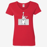 Ladies' Heavy Cotton™ V-Neck T-Shirt Thumbnail