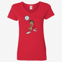 Ladies' Heavy Cotton™ V-Neck T-Shirt Thumbnail