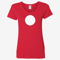 Ladies' Heavy Cotton™ V-Neck T-Shirt Thumbnail