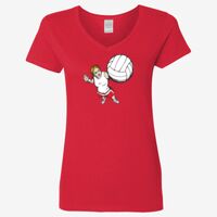 Ladies' Heavy Cotton™ V-Neck T-Shirt Thumbnail