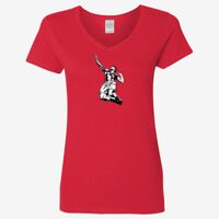 Ladies' Heavy Cotton™ V-Neck T-Shirt Thumbnail