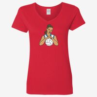 Ladies' Heavy Cotton™ V-Neck T-Shirt Thumbnail